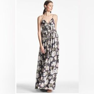Sachin & Babi Jessica Gown in Ebony Floral NWT